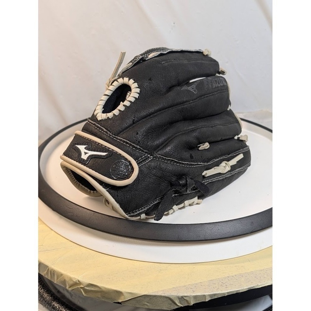 Mizuno Baseball Glove Left Hand Thrower 12 Inch Black Good Leather Mitt